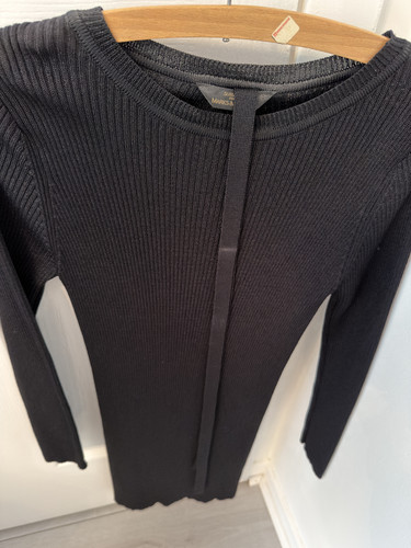 Black knitted ladies top and - black,