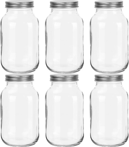 Glass mason jars - mason, screw