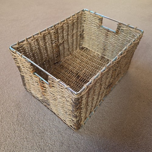 Rectangle wicker style basket - rectangle,