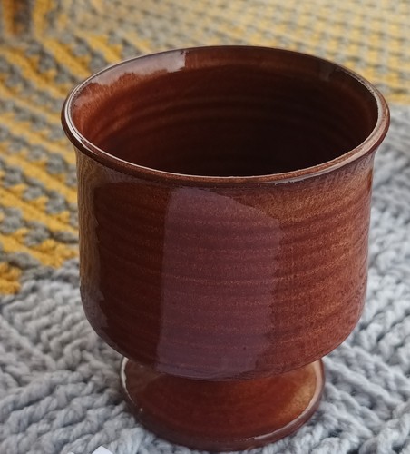 Ceramic footed goblets - 4,