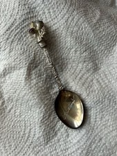 Vintage Scottish Thistle Spoon With 2 Stones