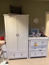 White/Cream double Wardrobe