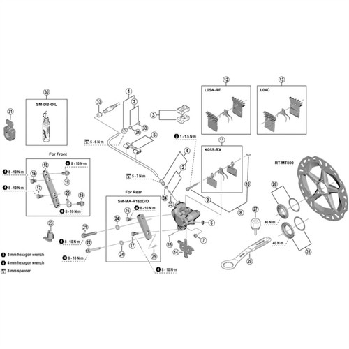 Shimano spares r9270 - spares, br-r9270