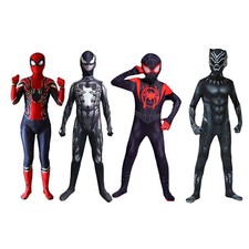 Boy Spiderman Costume Kids World Book Day Payty Cosplay Fancy Dress Up Set 