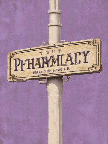 Vintage pharmacy sign - vintage,