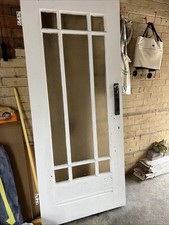 1950S Original Front Door Solid Wood Heavy Yale Lock Chub Block In Situ