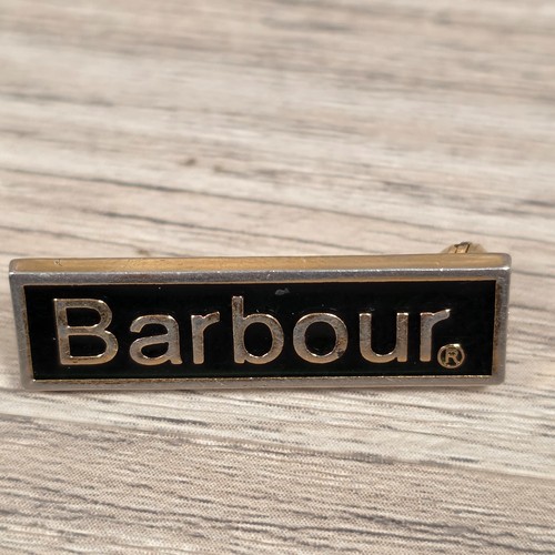 Barbour logo pin badge black - logo,