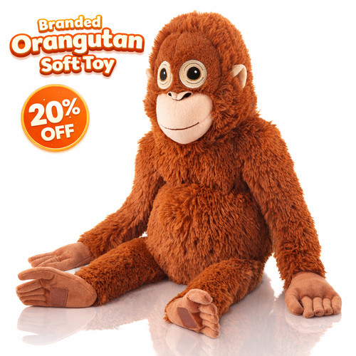 Large orangutan soft toy 66cm - toy,