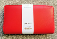Filofax Red Faux Leather