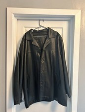 Milan Genuine Leather men’s Black Jacket and Waistcoat Size XXXL