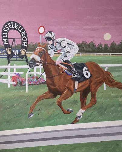 Horse racing fine oil painting - fine,