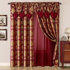 Burgundy Paisley Jacquard