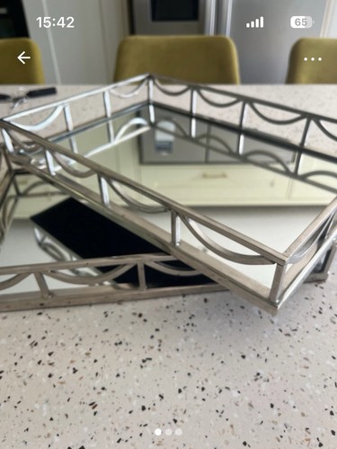 Stunning silver mirrored - silver,