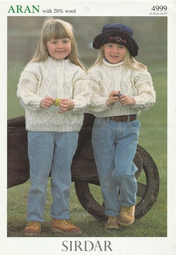 Child aran cable sweaters - child,