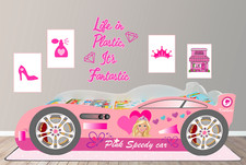 Pink Girls Toddler Bed with