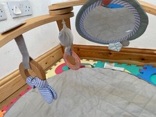 Very lovely soft jungle gym with wooden bars