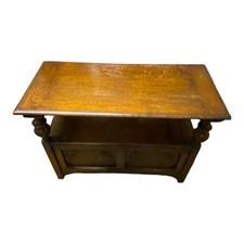 Vintage Oak Monks Bench