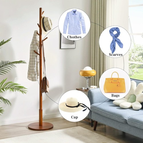 Wooden coat tree stand - wooden,