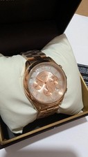 Rotary Womens Chronograph Quartz Watch with Rose Gold Bracelet Strap LB007/C/25