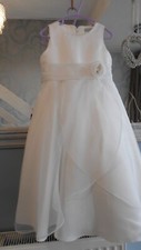 BEAUTIFUL PEARCE FIONDA WHITE BRIDESMAID DRESS with ADORNMENT & DETAIL AGE 4 NEW