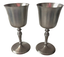 Pewter Goblets - Crown and Rose (Pair)