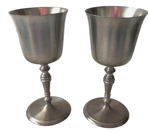 Pewter goblets crown and - goblets,