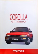 Toyota Corolla Hatchback / GTi Brochure 1988 FR