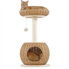 Rattan Cat Tree w/Woven Large