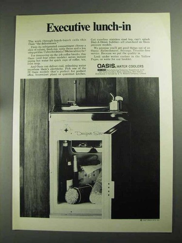 1968 oasis water coolers - water, ad