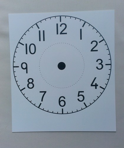 Clock face plastic - clock, (plastic