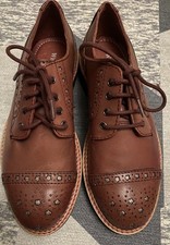 White Stuff Brown  Lace Up Brogues With Star Details - Size 3 UK