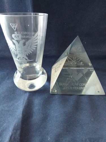 Rare masonic firing - glass, &