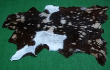 New Goat hide Rug Hair on Area Rug Size 36"x24" Animal Leather Goat Skin 182
