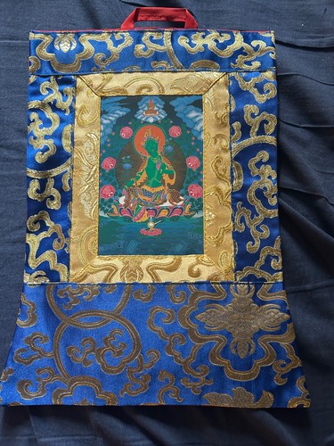 Green tara postcard thangka - tara,