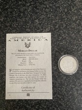 Morgan Silver Dollar 1898 With COA Please Look At This Coin For Description