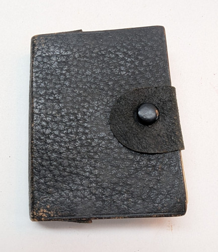 Vintage black leather - leather, wallet