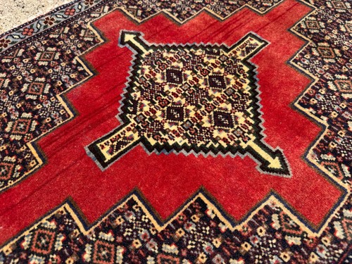 2x3 red antique oriental rug - antique,