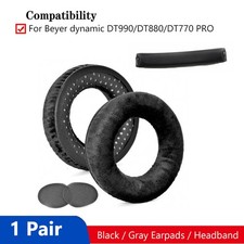 2PCS Ear Pads Cushions Headband for Beyerdynamic DT990 DT880 DT770 PRO Headphone