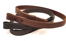  Leather Rifle-Gun Sling 34-38" adjustable Matt Brown or Black 25mm wide uk made