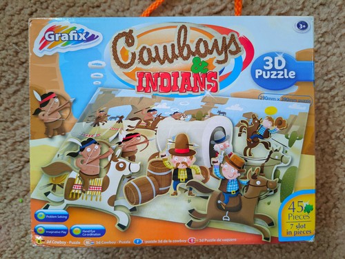 Cowboys indians 3d puzzle - cowboys,