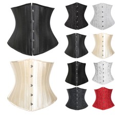 Women's Heavy Duty Steel Boned Corset Underbust Waist Training Bustier Plus Size