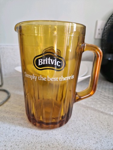 Britvic vintage amber glass - vintage,