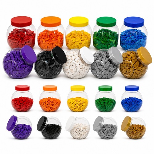 Plastic storage jar 650ml - storage,