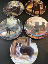 Danbury Mint Dog Plates Set