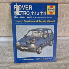 Haynes manual Rover  Metro 111