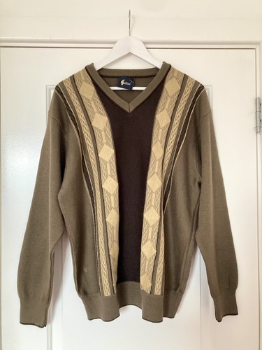Vintage gabicci men brown v - vintage,