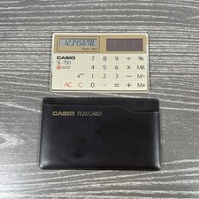 Vintage 80s Casio SL-750 Film Card | Pocket Calculator | Solar Cell | Tested