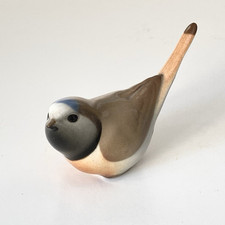 Vintage USSR stamped Lomonosov Animal Figurine Porcelain Ceramic Bird Brown Blue