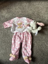 Tiny Treasures Dolls Pyjamas With Soft Toy