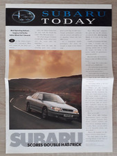 Subaru Today Newspaper Brochure 1992 - Legacy Justy SVX DL L-Series Sumo MV